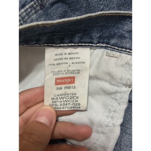 Wrangler Carpenter Denim Jorts Shorts Jorts Skater Y2K Streetwear - Men’s 38 - Picture 8 of 11